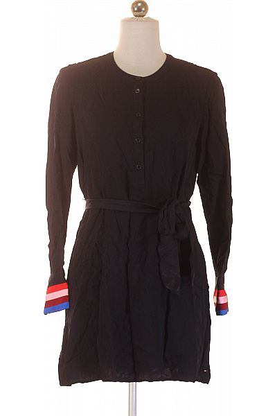 TOMMY HILFIGER Dámská Halenka S Dlouhým Rukávem A Vázačkou Jednobarevná Velikost 34