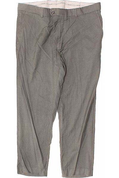 Carl Gross Pánské vlněné elegantní kalhoty rovné šedé Velikost EU 56 | Carl Gross | obrázek 2