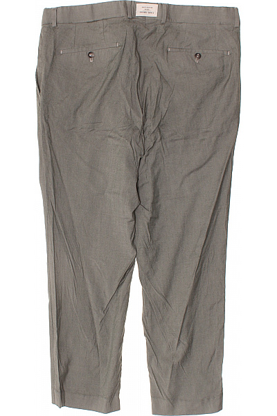 Carl Gross Pánské vlněné elegantní kalhoty rovné šedé Velikost EU 56 | Carl Gross | obrázek 3