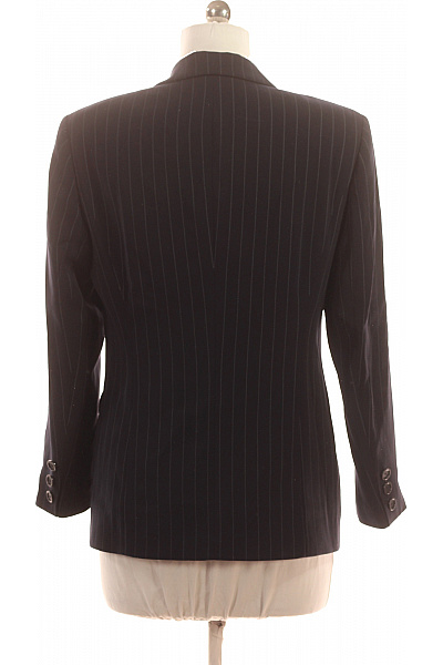 GERRY WEBER Dámské modré polyesterové sako pruhované elegantní vypasované společenské Vel. 38 | GERRY WEBER | obrázek 3