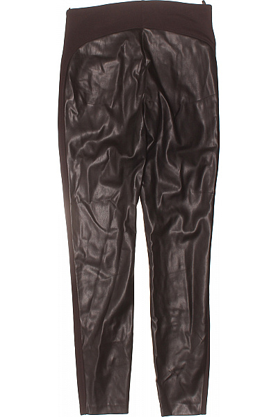 BENETTON Dámské hnědé koženkové skinny kalhoty s bočním pruhem Vel. S | BENETTON | obrázek 2