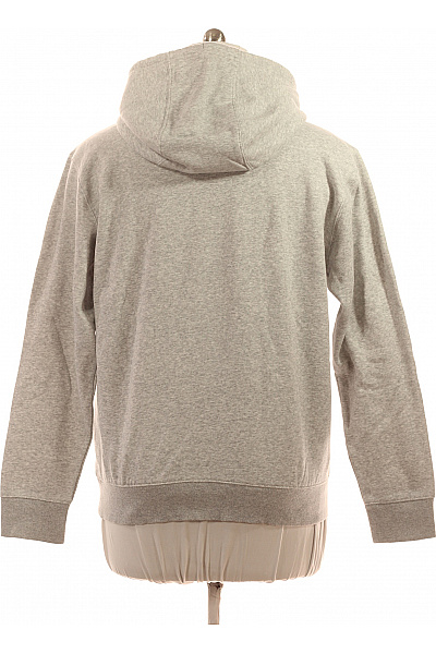 TOMMY HILFIGER Pánská bavlněná šedá mikina s kapucí přes hlavu klokaní Vel. XL | TOMMY HILFIGER | obrázek 3