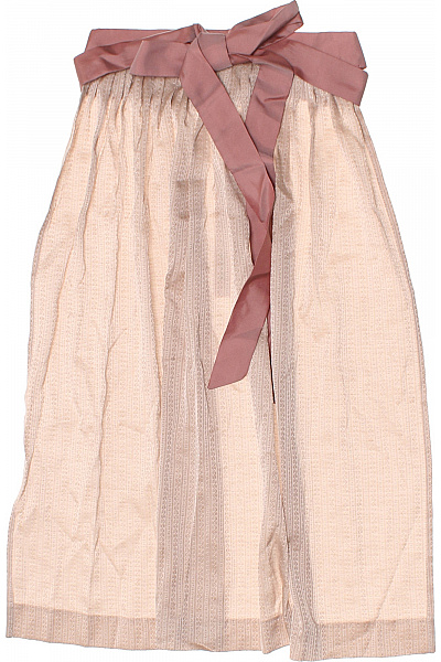 Dámská Béžová Sukně Midi S Mašlí Vzorovaná Romantická Řasená Velikost 34 | Unimoda | obrázek 2