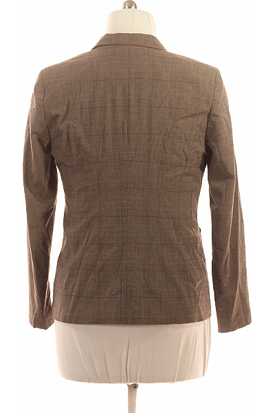 Next Hnědé polyesterové sako dámské kostkované vypasované business podzimní Velikost 16 | Next | obrázek 3