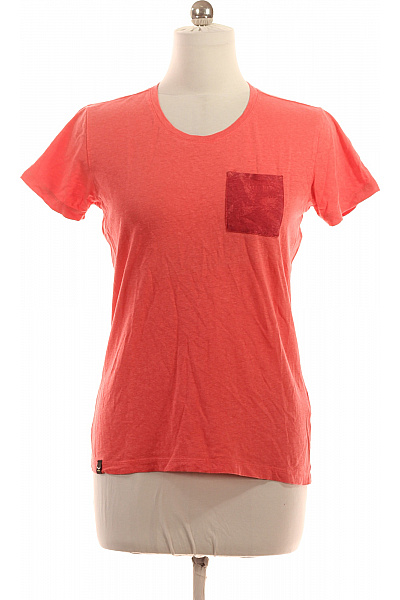 SALEWA Dámské Konopné Tričko Oranžové Melír S Kapsou Krátký Rukáv Basic Kulatý Velikost 38 | SALEWA | obrázek 2