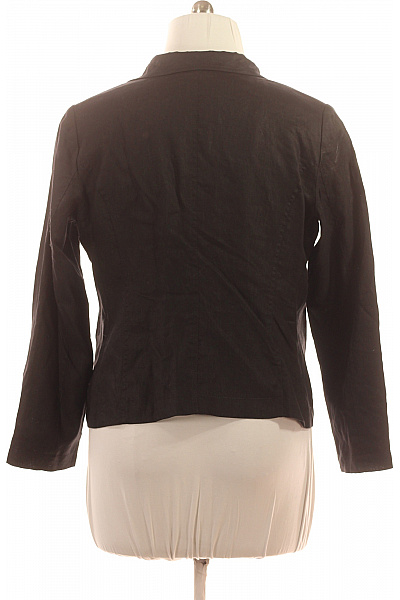 Tara M Dámský lněný černý blejzr vypasovaný na běžné nošení Velikost .44 | Tara M | obrázek 3