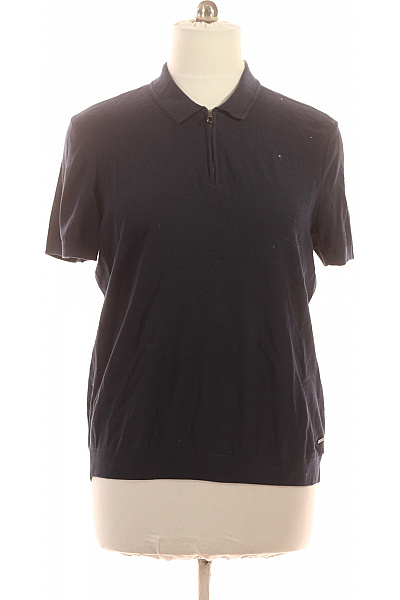 JOOP! Dámské Modré Bavlněné Polo Tričko Se Zipem A Krátkým Rukávem Vel. XXL