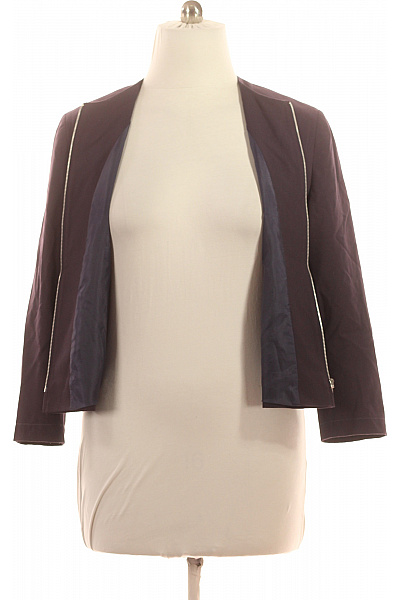 Marks & Spencer Dámský fialový blejzr elegantní vypasované bez límce na zip Velikost 44 | Marks & Spencer | obrázek 4