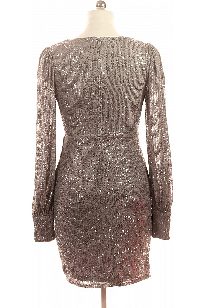 AngelEye dámské šaty s dlouhým rukávem třpytivé společenské Vel. M | AngelEye | obrázek 2