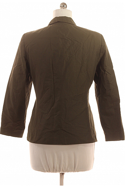 TAIFUN Dámský viskózový blejzr hnědý vypasované elegantní jarní podzimní business na běžné nošení Vel. 38 | TAIFUN | obrázek 3