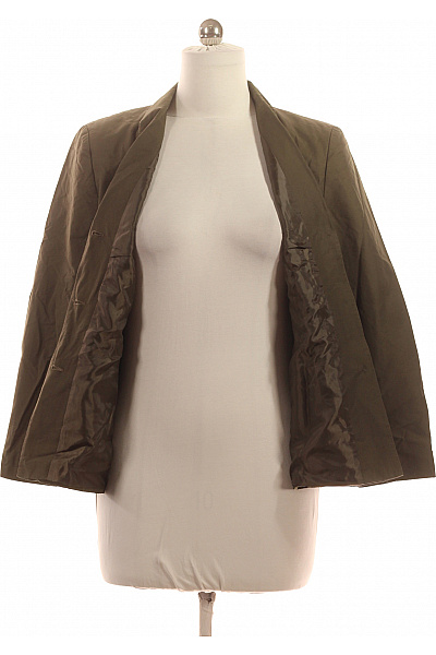 TAIFUN Dámský viskózový blejzr hnědý vypasované elegantní jarní podzimní business na běžné nošení Vel. 38 | TAIFUN | obrázek 4