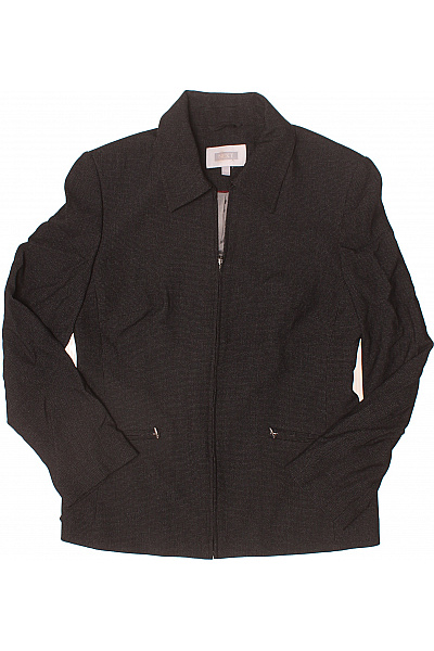 Next Vypasované černé polyesterové viskózové sako na zip elegantní business Vel. 12 | Next | obrázek 2