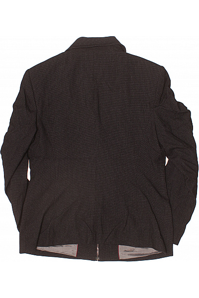 Next Vypasované černé polyesterové viskózové sako na zip elegantní business Vel. 12 | Next | obrázek 3