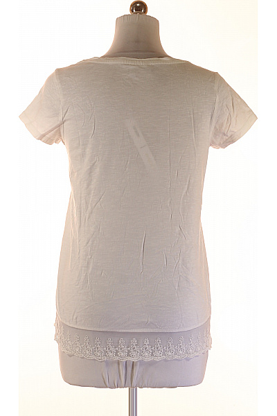 Gina Bílá dámská halenka s krátkým rukávem a krajkou Velikost 38 | Gina | obrázek 2