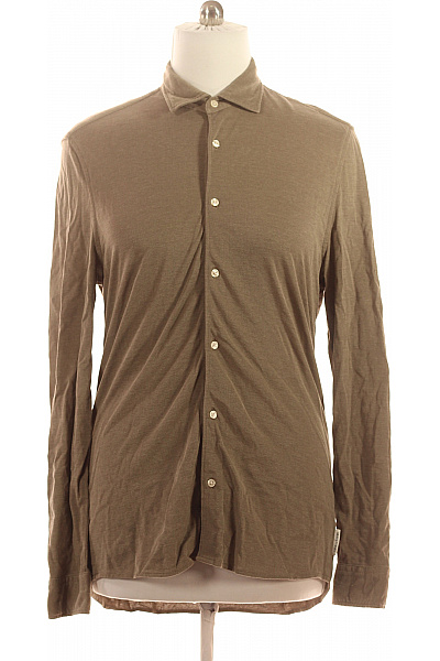 Marc O´Polo Pánská bavlněná košile hnědá dlouhý slim fit ležérní Velikost l | Marc O´Polo | obrázek 2