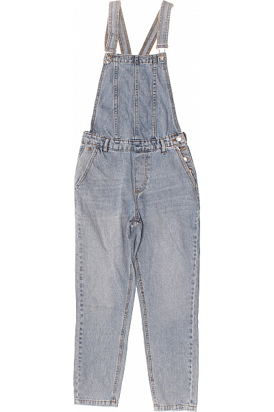 ONLY Dámské Modré Bavlněné Laclové Džíny Volné S Kapsami Vintage Velikost EU 32