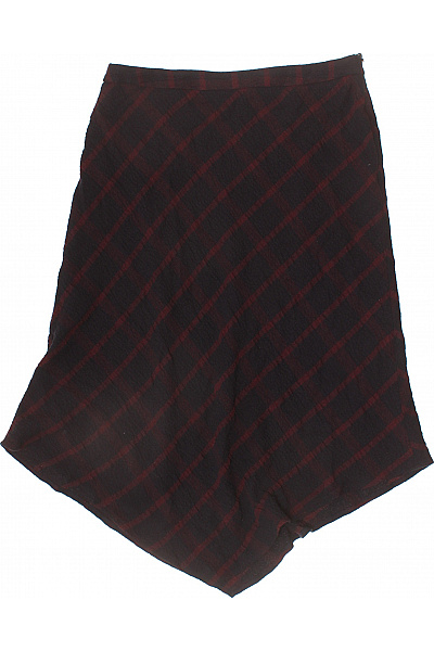 Mint Velvet Dámská Polyesterová Viskózová Sukně Černá Bordó Károvaná Asymetrická Podzimní Vel. 40 | Mint Velvet | obrázek 2