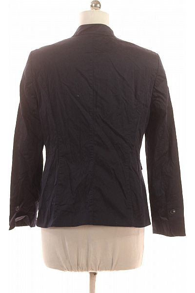 BETTY BARCLAY Bavlněný tmavě modrý blejzr vypasovaný ležérní bez límce na běžné nošení Vel. 42 | BETTY BARCLAY | obrázek 3