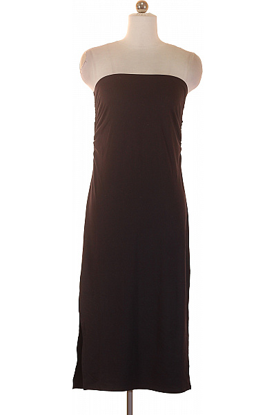 HM  Dámské černé polyesterové pouzdrové letní šaty bez ramínek midi jednoduché Velikost S | HM  | obrázek 2