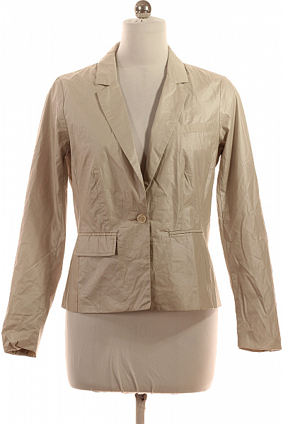 Street One Bavlněný béžový blejzr vypasovaný jednořadé s jedním knoflíkem jarní ležérní Vel. 40 | Street One | obrázek 2