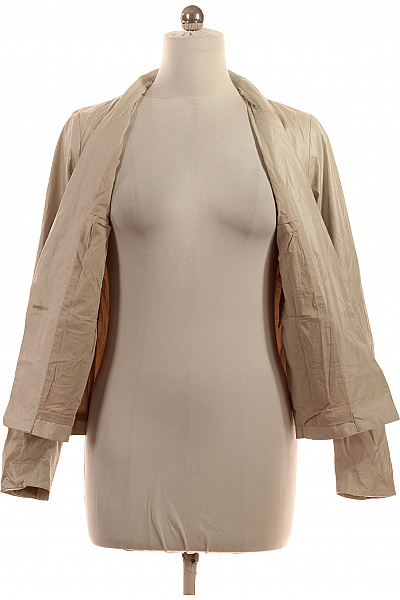 Street One Bavlněný béžový blejzr vypasovaný jednořadé s jedním knoflíkem jarní ležérní Vel. 40 | Street One | obrázek 4