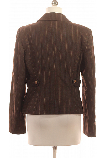 Teplé Dámské Sako Vlněné Hnědé Vel. 38 | APART | obrázek 3