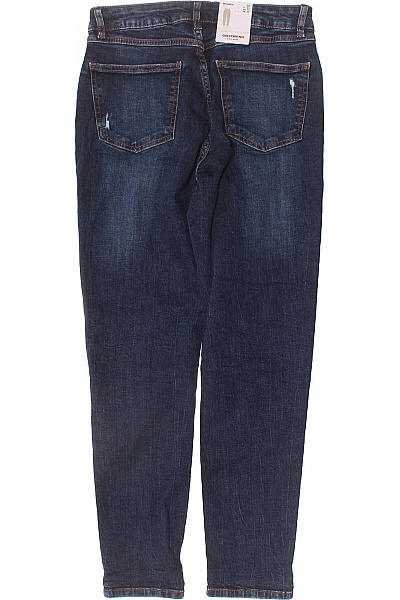 girlfriend collective Dámské modré džíny s dírami rovné seprané Vel. 38 | girlfriend collective | obrázek 2