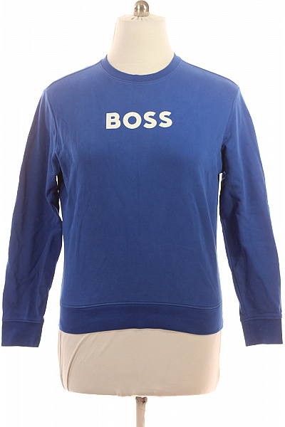 Hugo Boss Dámská modrá mikina přes hlavu s dlouhým rukávem jednobarevná streetwear Vel. xl | Hugo Boss | obrázek 2