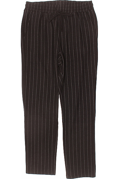 TRENDYOL Pánské černé pruhované volnočasové kalhoty s gumou v pase Velikost M | TRENDYOL | obrázek 2