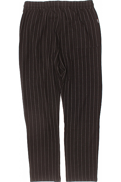 TRENDYOL Pánské černé pruhované volnočasové kalhoty s gumou v pase Velikost M | TRENDYOL | obrázek 3