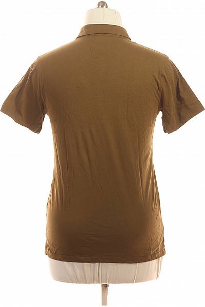 Pánské bavlněné hnědé polo tričko s krátkým rukávem a kapsou basic Vel. M | Unimoda | obrázek 2