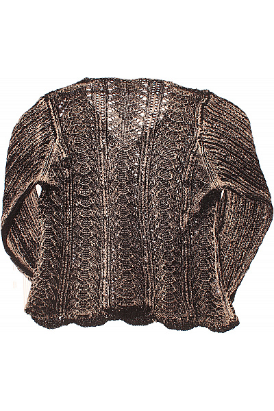 Reell Dámská pletená halenka s dlouhým rukávem a kamínky černobéžová Velikost M | Reell | obrázek 3