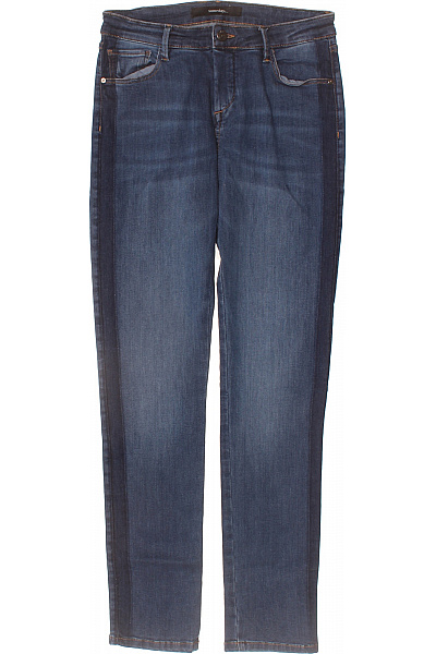 Someday Dámské Bavlněné Modré Džíny Strečové Rovné Dvoubarevné Seprané Vel. 36