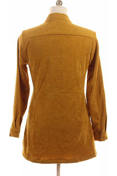 FISHERFIELD Dámská manšestrová košile žlutá dlouhý rukáv vypasovaná ležérní Vel. l | FISHERFIELD | obrázek 3