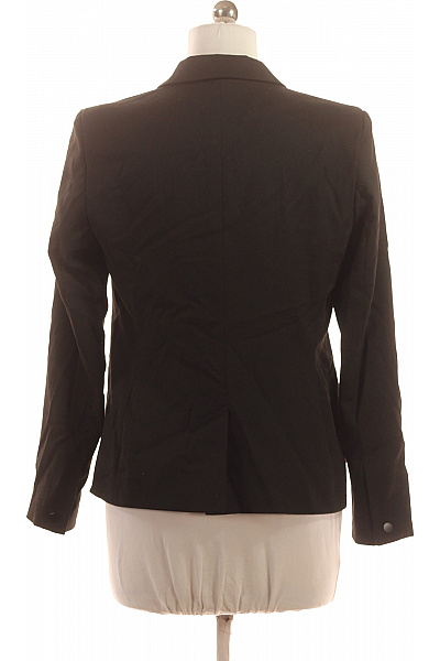 Next Černé polyesterové vypasované elegantní společenské sako jednořadé s jedním knoflíkem Vel. 42 | Next | obrázek 3