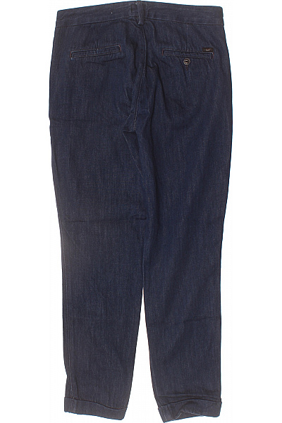 Lee  Dámské bavlněné tmavě modré džíny volné rovné zkrácené ohrnuté Vel. EU 26/31 | Lee  | obrázek 2