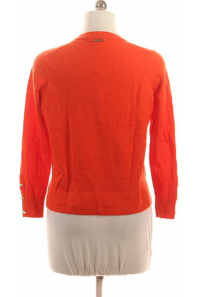 MICHAEL KORS Oranžový dámský pulovr elegantní krátký žebrovaný přes hlavu Velikost xxl | MICHAEL KORS | obrázek 2
