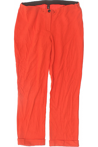 MARCCAIN Dámské viskózové oranžové kalhoty rovné ležérní tříčtvrteční s knoflíky Velikost 6 | MARCCAIN | obrázek 2