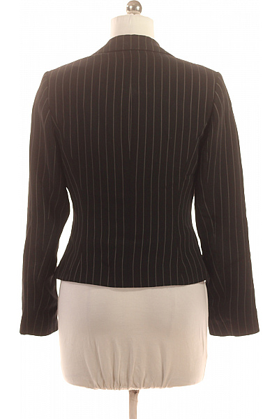 Marks & Spencer Dámský polyesterový vypasovaný blejzr černé pruhované elegantní business s jedním knoflíkem Vel. 12 | Marks & Spencer | obrázek 3