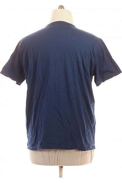 DIESEL Pánské Modré Tričko Krátký Rukáv Basic Jednobarevné S Nápisem Velikost XXL | DIESEL | obrázek 3