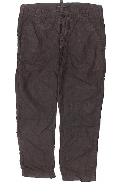 Hannes Roether Pánské Tmavě Hnědé Volnočasové Rovné Chinos S Kapsami Ležérní Vel. M