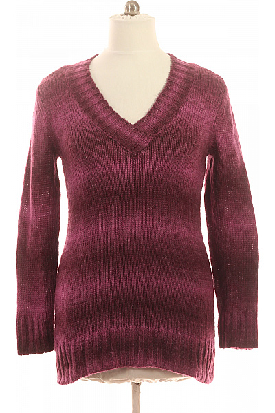 pulovr do véčka pruhovaný třpytivý pletený Vel. l | Unimoda | obrázek 2