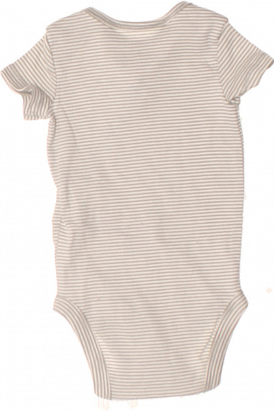 carters Dětské Body Krátký Rukáv Pruhované Béžové Šedé Bavlněné Velikost 3m | carters | obrázek 2
