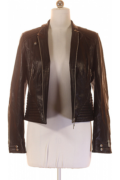 rosner Dámská kožená bunda biker křivák krátká prošívaná moderní na podzim Vel. 42 | rosner | obrázek 3