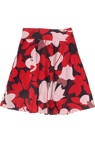 Oasis Dámská bavlněná áčková květinová červená vzorovaná sukně Vel. 38 | Oasis | obrázek 3