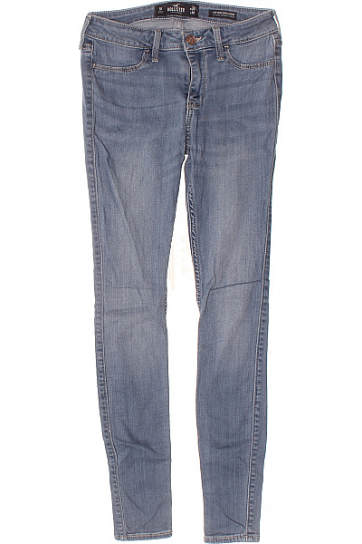 Hollister Dámské Bavlněné Modré Strečové Skinny Džíny Seprané Velikost EU 25