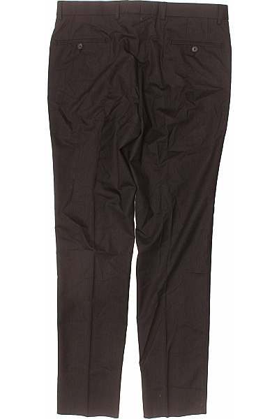LAWRENCE GREY Pánské tmavě hnědé oblekové kalhoty rovné elegantní business Vel. 106 | LAWRENCE GREY | obrázek 3