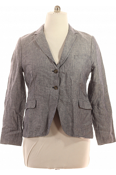 GANT Šedé Lněné Sako S Jedním řádem Knoflíků Na Běžné Nošení Velikost 46