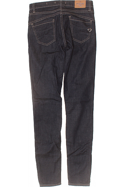 Please Dámské tmavě modré džíny rovné zapínání na knoflíky kapsy Velikost S | Please | obrázek 2