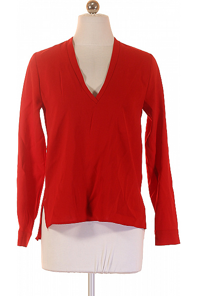 ZARA Dámská červená halenka s dlouhým rukávem a výstřihem do V Vel. XS | ZARA | obrázek 2